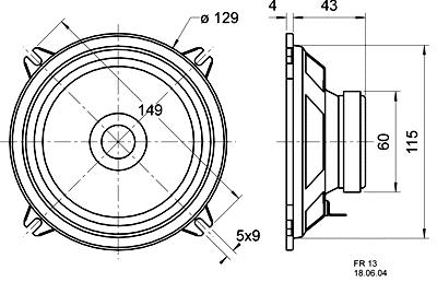 Visaton FR 13 - 4 Ohm 5 inch 13 cm Breedband-luidspreker 30 W 4 Ω Inbouwluidspreker