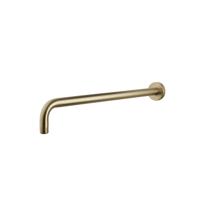 Gebogen Douche-Arm Wiesbaden Rond Muurbevestiging 45 cm Geborsteld Messing Goud - thumbnail