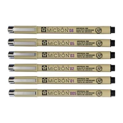 Sakura • pigma micron fineliner promotie set 4+2 gratis