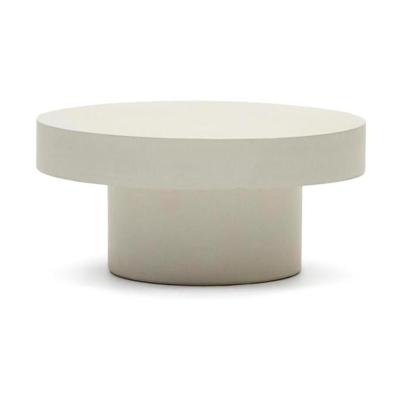 Kave Home Aiguablava salontafel Ø66 cm cement Wit