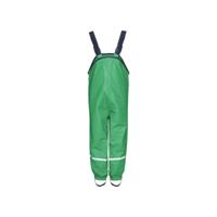 Playshoes regenbroek bretels fleece gevoerd Uni Groen-140 - thumbnail