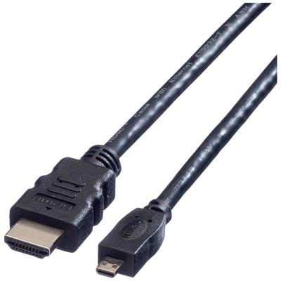 VALUE HDMI High Speed Kabel met Ethernet, HDMI M - MICRO HDMI M, 2 m VALUE HDMI High Speed Kabel met Ethernet, HDMI M - MICRO HDMI M, 2 m