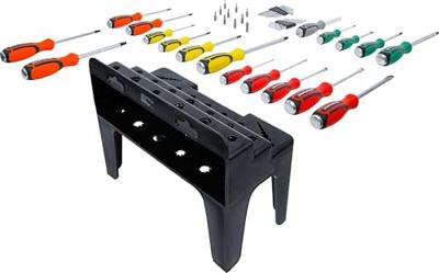 BGS technic screwdriver set with bit assortment in a plastic stand 44-piece