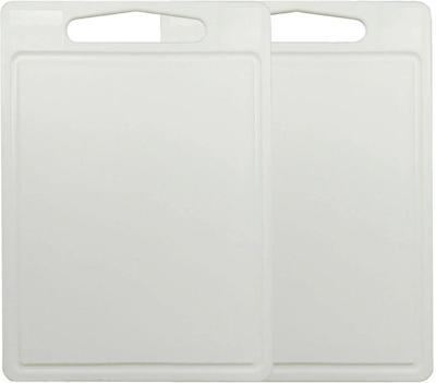 Cookinglife Snijplankenset met sapgeul 35 x 25 x 0.85 cm - Wit - 2 stuks