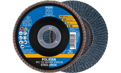 PFERD TOOLS 67766125 Z Psf Steelox Lamellenschijf Diameter 125 mm Boordiameter 22.23 mm Korrelgrootte (num) 60 10 stuk(s)