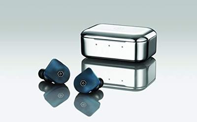 Master & Dynamic MW07SB True Wireless hoofdtelefoon, 3,5 uur batterijduur per lading, edelmetalen oplaadcase, IPX4, staalblauw