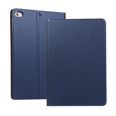 Universele lente textuur TPU beschermende case voor iPad Mini 4/5 met houder (donkerblauw)