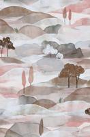 Noordwand Behang met getekend landschap - 35786 - thumbnail