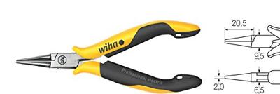 Wiha 26804 Rondbektang ESD Recht Gereedschapsstaal 120 mm