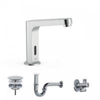Elektronische Fonteinkraanset Tres Tempo Base Hoekige Kraan Chroom Tres - thumbnail