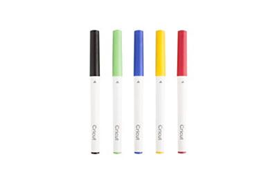 Cricut Explore/Maker Fine Point 5-Pack Classics Stiftset Zwart, Rood, Blauw, Groen, Geel