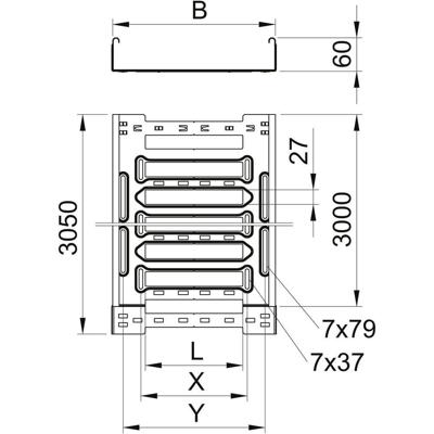 OBO Bettermann 6059018 Kabelgoot (l x b x h) 3 m x 100.00 mm x 60.00 mm 3 m