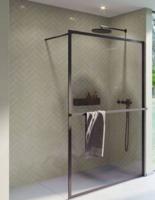 Riho Lucid inloopdouche 100x200cm met handdoekrek kader zwart G005026121 - thumbnail