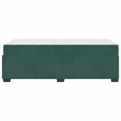 Bedframe met matras met matras Donkergroen 90 x 190 cm Fluweel