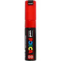 Uni-Posca Posca marker, afm pc-8k, lijndikte 8 mm, breed, rood, 1 stuk - thumbnail