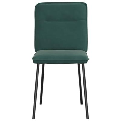 Eetkamerstoelen 2 st fluweel donkergroen