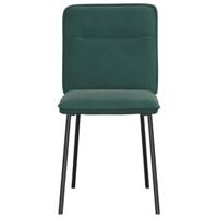 Eetkamerstoelen 2 st fluweel donkergroen - thumbnail