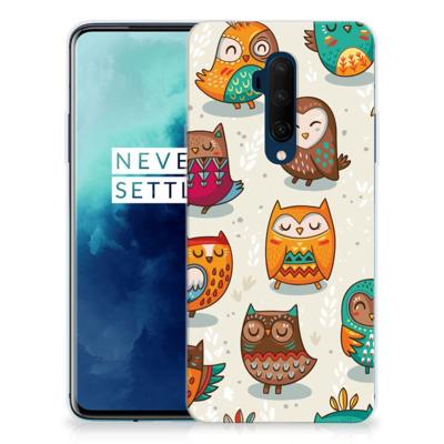 OnePlus 7T Pro | TPU Hoesje | Vrolijke Uilen OnePlus 7T Pro | TPU Hoesje | Vrolijke Uilen