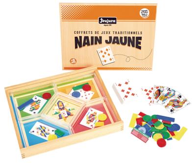 JEUJURA Spel van de gele dwerg - Houten kist