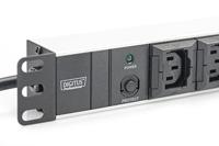 Digitus DN-95404 19 inch Stekkerdoos voor patchkast 1 HE Apparaatcontactdoos C13 10A Zwart - thumbnail