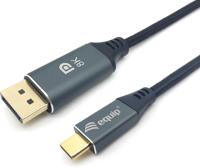 Equip 133421 video kabel adapter 1 m USB Type-C DisplayPort Grijs - thumbnail