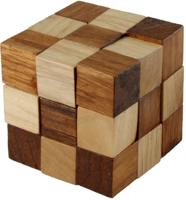 Angeltoys Iq puzzel hout - kubus slang - thumbnail