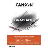 Schetspapier Canson Graduate Sketch 40vel 96gr A5 natuurlijk wit | 5 stuks - thumbnail