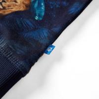 Kindertrui leeuw en plantenprint 104 marineblauw - thumbnail
