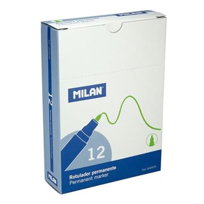 Permanente markeerstift Milan Groen PVC 12 Stuks (Ø 4 mm)