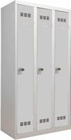 Industriële garderobekast propere industrie, 3 deuren, ft 180 x 90 cm, grijs - thumbnail
