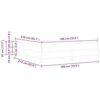 Boxspringbed met matras Donkergrijs 180 x 210 cm Stof - thumbnail