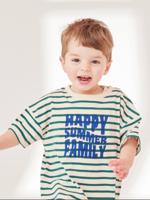 Baby capsule t-shirt zeemansfamilie groen, gestreept - thumbnail