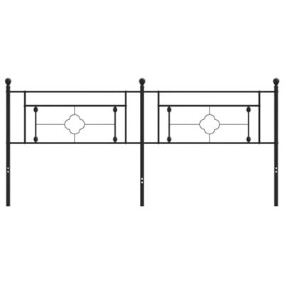 Hoofdbord 200 cm metaal zwart