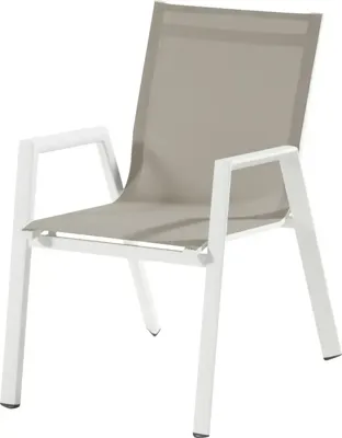 Hartman stapelbare dining tuinstoel aruba royal white