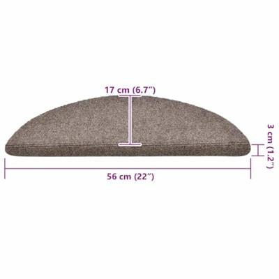 Trapmatten zelfklevend 30 st 56x17x3 cm crèmekleurig