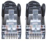 Intellinet 740937 RJ45 Netwerkkabel, patchkabel CAT 6A S/FTP 5.00 m Zwart Folie afscherming, Afscherming gevlochten, Afgeschermd, Halogeenvrij 1 stuk(s) - thumbnail