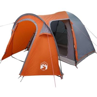 Koepeltent met dak Grijs en Oranje 384 x 254 x 170 cm