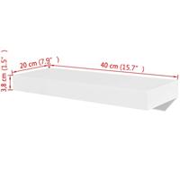 Wandplanken zwevend MDF wit 2 st - thumbnail