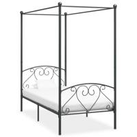 Hemelbedframe metaal grijs 90x200 cm - thumbnail