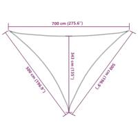 VidaXL Zonnezeil 7x5x5 m 100% polyester oxford crèmekleurig - thumbnail