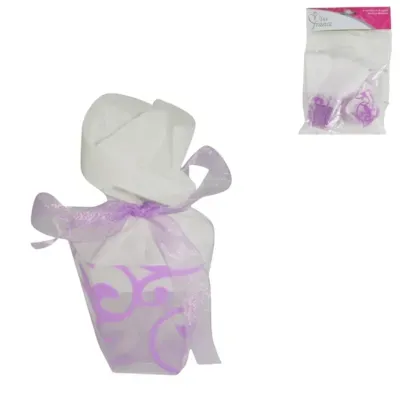 Miss france geschenkverpakking paars 5 cm set van 6 | 24 stuks