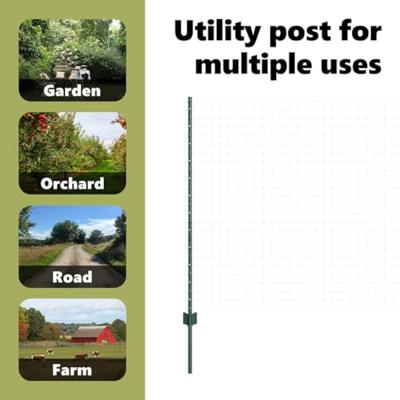 VidaXL Afrasteringspaal 11 pcs groen 120 cm staal VidaXL Afrasteringspaal 11 pcs groen 120 cm staal