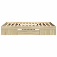 Bedframe zonder matras hout sonoma eikenkleurig 140x190 cm - thumbnail