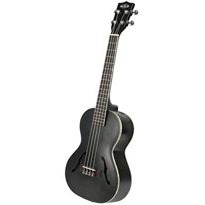 Kala Jazz Tenor Ukulele Metallic Black met soft-case - thumbnail