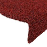 VidaXL Trapmatten zelfklevend 15 stuks 56x17x3 cm bordeaux rood halfrond - thumbnail