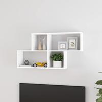 VidaXL Wandschap 100x18x53 cm bewerkt hout wit - thumbnail