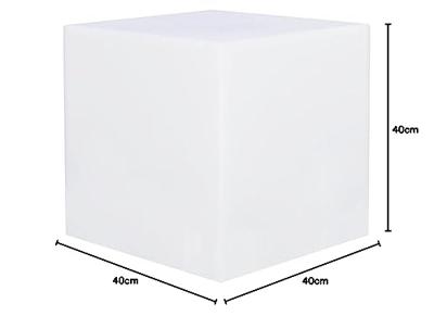 LUMISKY - Lichtgevende kubuskruk draadloos LED - veelkleurig dimbaar CARRY - 40cm met afstandsbediening en inductievoet