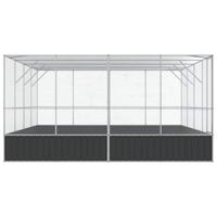 Volière 418x414x212 cm staal zilverkleurig - thumbnail