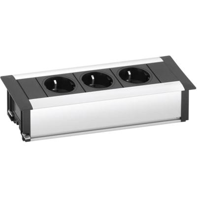 EVOline 159610000900 Stekkerdoos 3-voudig Aluminium, Zwart Randaarde stekker 1 stuk(s) EVOline 159610000900 Stekkerdoos 3-voudig Aluminium, Zwart Randaarde stekker 1 stuk(s)