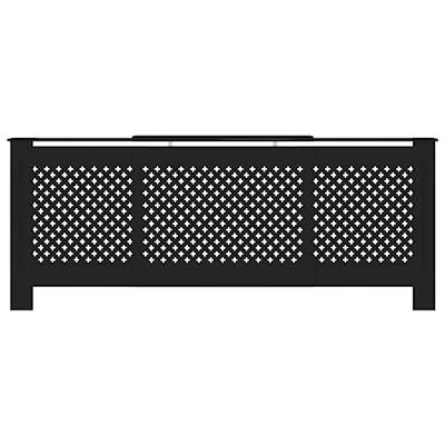 VidaXL Radiatorombouw 205 cm mdf zwart - thumbnail